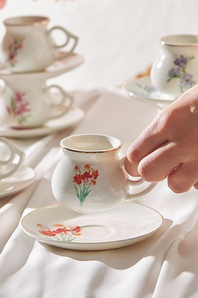 Karaca Std Botanical Set of 6 Coffee Cups - 80 ml Classic