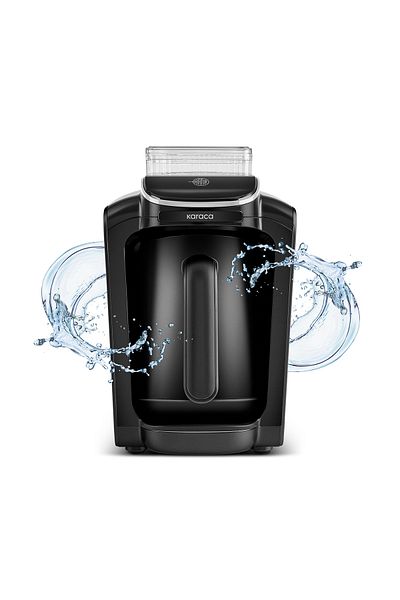Karaca Turkish Coffee Machine - Automatic Water Intake with Tank - Black