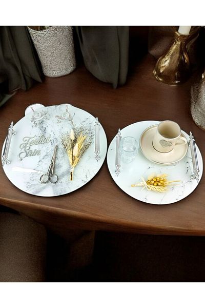 CyzHome Radiance Silver Engagement Tray