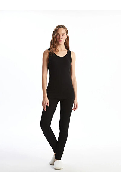 LC Waikiki LCW DREAM Siyah Kadın Beli Lastikli Düz İçlik Tayt