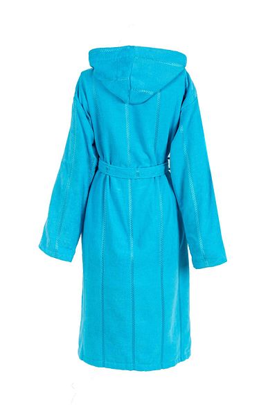 Home روب حمام قطن بغطاء للرأس للجنسين مقاس S/M - لارا تركواز