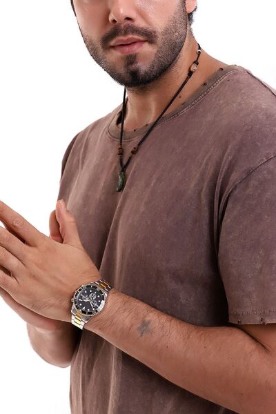 Güncel Vitrin Premium Edition Gold/Silver Ipc Plated Men's Wrist Watch