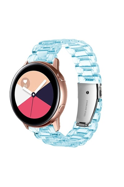 UnDePlus Samsung Galaxy Watch 4 5 6 7 Fe 40 40 44 Classic 42 43 46 47 Mm Kordon Şeffaf Baklalı Kordon