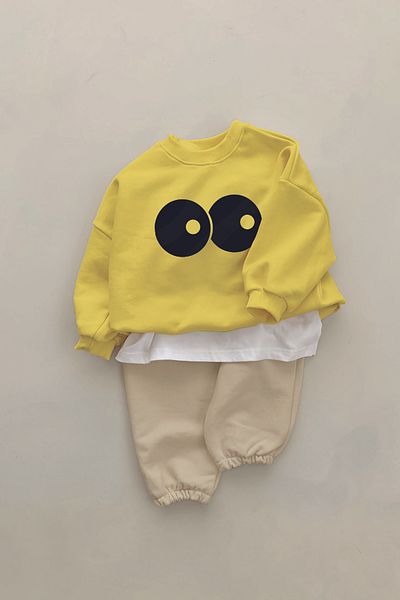 ADABEBEK New Season Stripe Eyes Printed 2-Piece Baby Set 22561
