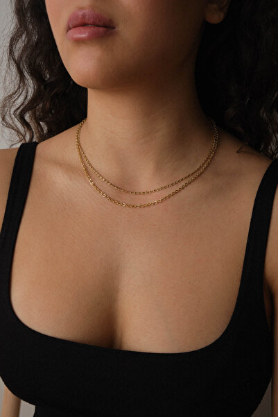 ESBAFLOR قلادة من الفولاذ مكونة من قطعتين من الحلزون والحبل المزخرف، الحد الأدنى من التشويه، 45 سم