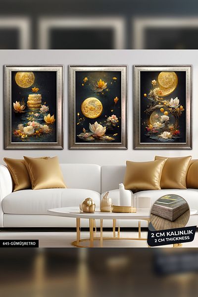 Evinemoda 3 bucăți design artistic - pictură cu cadru CVPLK