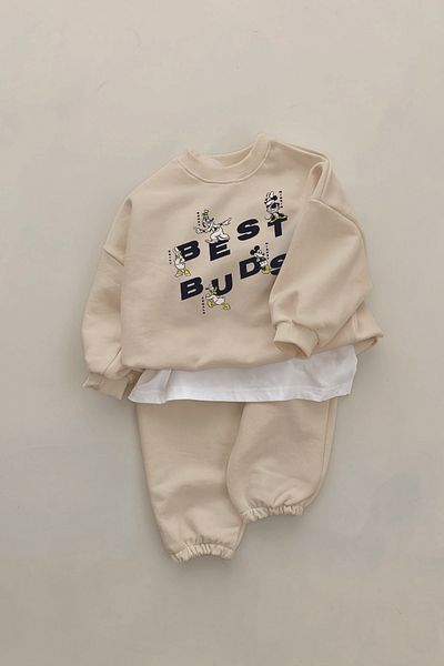 ADABEBEK New Season Best Buds Printed 2-Piece Baby Set 232362