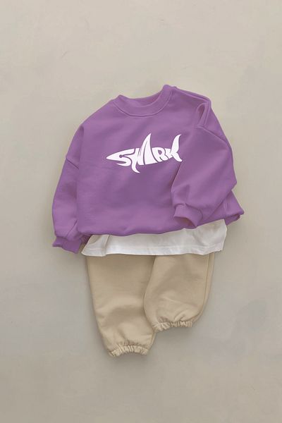 ADABEBEK New Season Shark Shark Printed 2-Piece Baby Set 23386