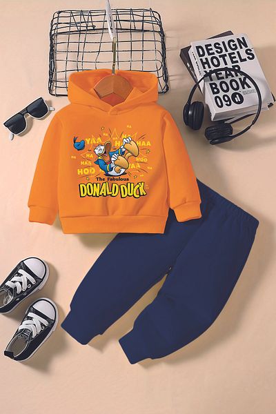 ADABEBEK New Season Cheerful Duck Printed Hoodie 2-Piece Baby Set 232346