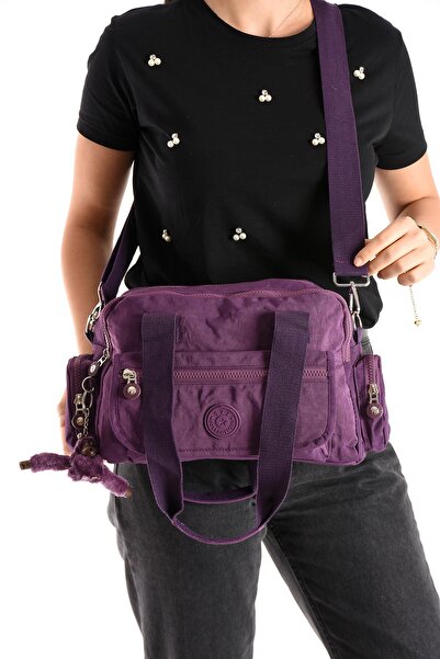 Çanta Trend Geantă de umăr ultra ușoară, impermeabilă, cu mai multe buzunare, violet (model: 571-5M)