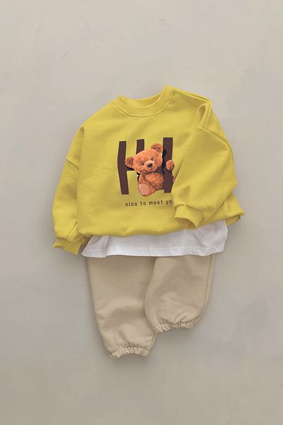 ADABEBEK New Season Hi Bear Printed 2-Piece Baby Set 11108
