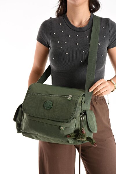 571 Collections Çanta Crossbody Ultra-Light Multi-Pocket Shoulder Bag Green (Model: 571-6N)