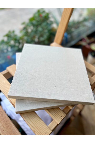 Hayat Ağacı Atölyesi مجموعة من 2 بكرة خشبية مطرزة من القماش جاهزة للاستخدام مقاس 25 × 25 سم