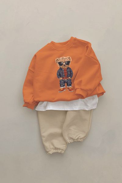 ADABEBEK New Season Boy Cool Bear Printed 2-Piece Baby Set 11143