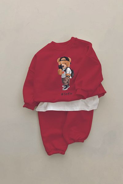 ADABEBEK New Season Selfie Bear 2-Piece Baby Suit 22577