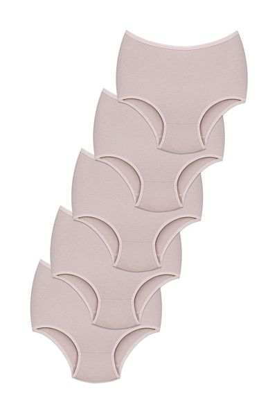 BEGATEKS Women's High Waist Panties 5 Pack - Comfortable Underwear, Cotton Fabric, 7 Different Color Options