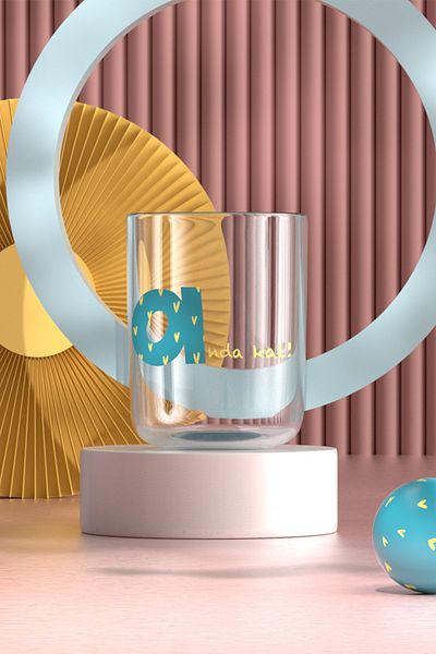 Rakle Mood Letter A Glass Blue 350 Cc