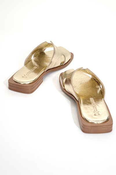 Dericlub Γυναικείες Παντόφλες από Γνήσιο Δέρμα - Με Ζώνη, ZY 8012 DORE