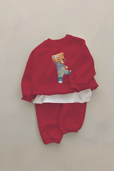 ADABEBEK New Season Kite Bear Printed 2-Piece Baby Set 11038