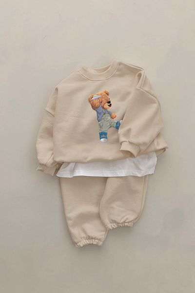 ADABEBEK New Season Kite Bear Printed 2-Piece Baby Set 11038