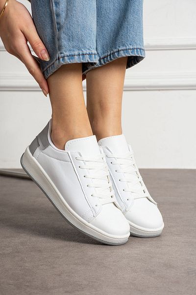 eformoda by emre yılmaz Pantofort de damă model AIR22 alb gri