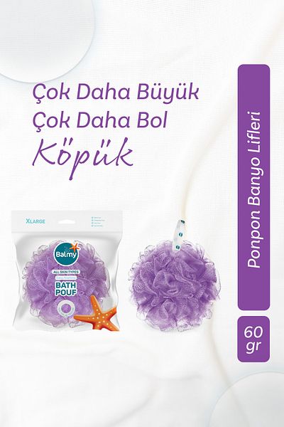 Balmy Xlarge Lilac Bath Washcloth