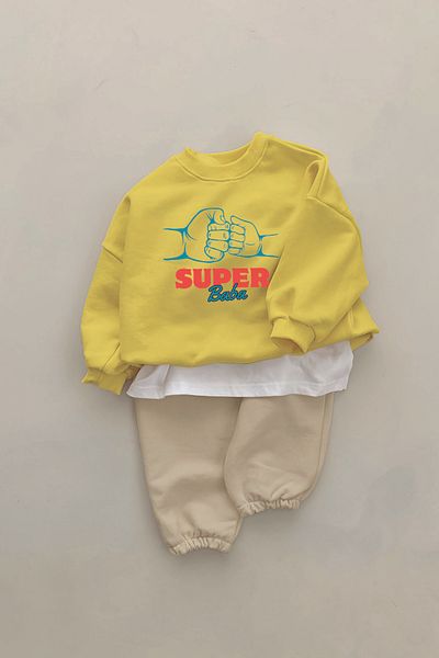 ADABEBEK New Season Super Dad Printed 2-Piece Baby Set 22655