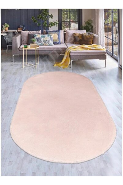 AKSU OVAL DEKORATIF YUMUSAK POST PELUŞ OTURMA ODASI MUTFAK HOL YATAK ODASI CO...