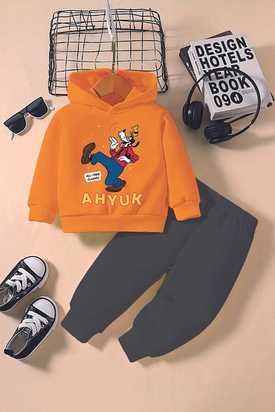 ADABEBEK New Season Dancer Gufi Printed Hoodie 2-Piece Baby Set 232342