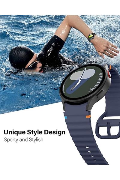 UnDePlus لساعة سامسونج جالاكسي 4 5 6 7 FE 40 40 44 كلاسيك 42 43 46 47 ملم سلك مزخرف مخطط رياضي S