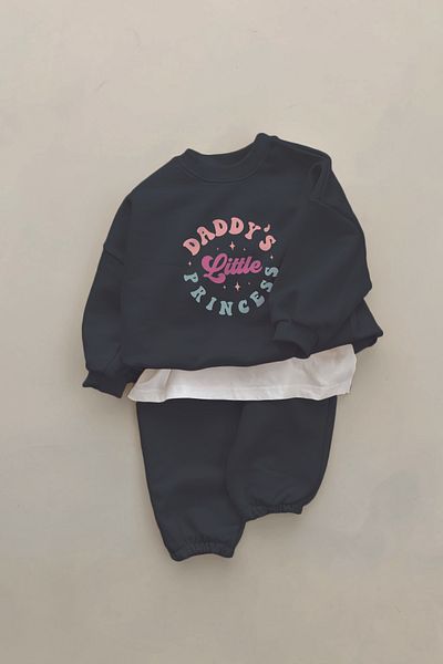 ADABEBEK New Season Daddy's Little Princess Printed 2-Piece Baby Suit 12270