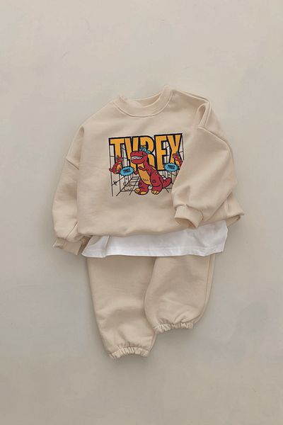 ADABEBEK New Season T-Rex Character Printed 2-Piece Baby Set 23389