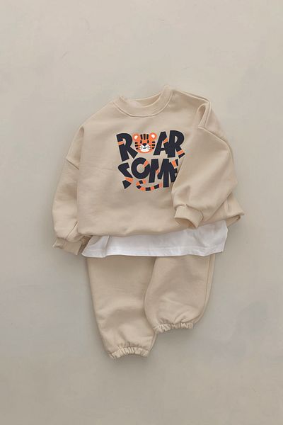 ADABEBEK New Season Roar Tiger Printed 2-Piece Baby Set 23332