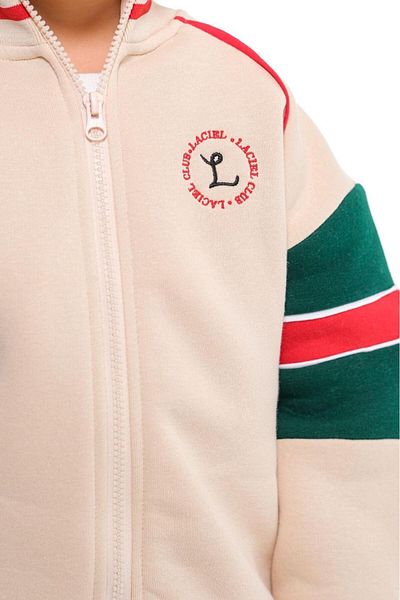 AdaKids New Season Slogan Zipper Stripes Suit