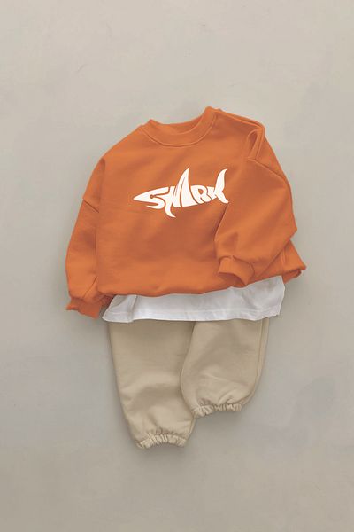 ADABEBEK New Season Shark Shark Printed 2-Piece Baby Set 23386
