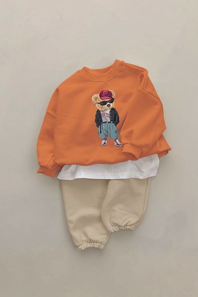 ADABEBEK New Season Hat Bear Printed 2-Piece Baby Set 12230