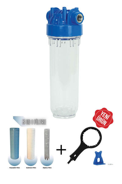 PROLİTE STORE Daire Bina Sayaç Girişi 3 Aşama Su Arıtma Cihazı Ağır Kireç - Ç...