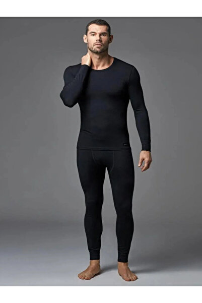 SİERNA Чоловічий чорний термобілизна комплект -sr0001
