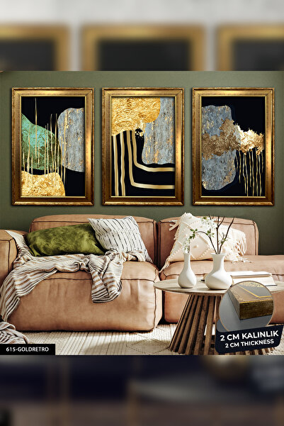 Evinemoda Artistic 3 Piece Painting – Formant with Cvplk Frame