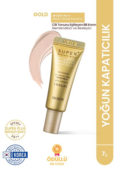 Skin79 Bb Cream Super Plus with Intense Coverage Beblesh Balm Spf30 Pa Matte Look 7g Gold