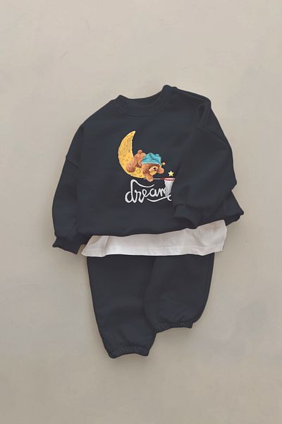 ADABEBEK New Season Dream Bear Printed 2-Piece Baby Set 11013