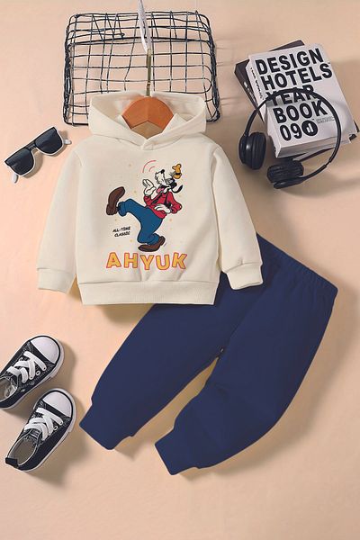 ADABEBEK New Season Dancer Gufi Printed Hoodie 2-Piece Baby Set 232342