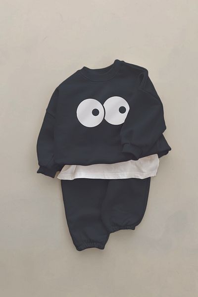 ADABEBEK New Season Stripe Eyes Printed 2-Piece Baby Set 22561