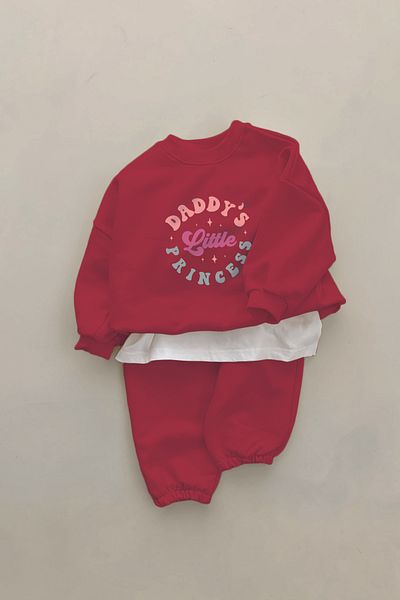 ADABEBEK New Season Daddy's Little Princess Printed 2-Piece Baby Suit 12270