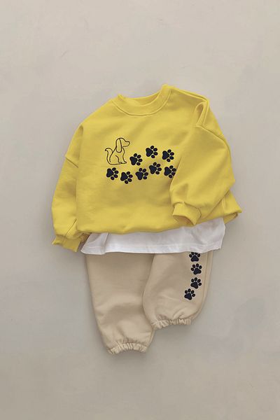 ADABEBEK New Season Paw Puppy Printed 2-Piece Baby Set 22563