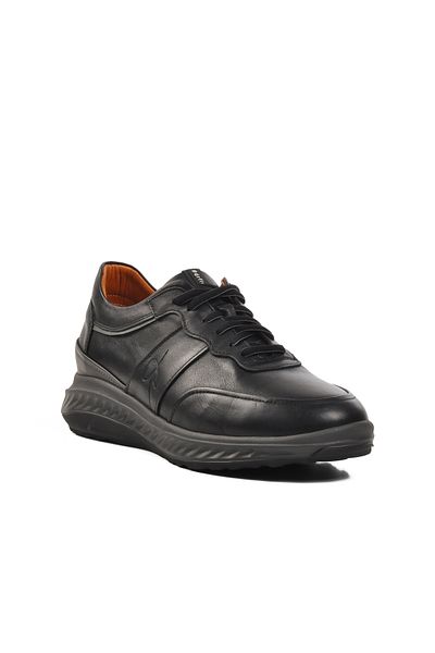 Dr.Flexer Ανδρικά παπούτσια casual Ayakmod Μαύρα από γνήσιο δέρμα