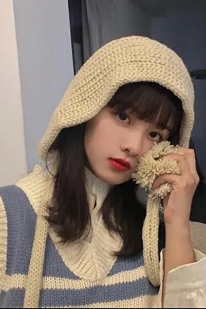 Giraffe El Örgüsü Yün Bere Pilot Şapka Retro Gotik