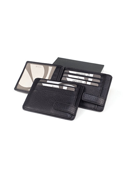 Grande Hky Шкіряний чоловічий гаманець / Шкіряний магнітний картхолдер і ремінь