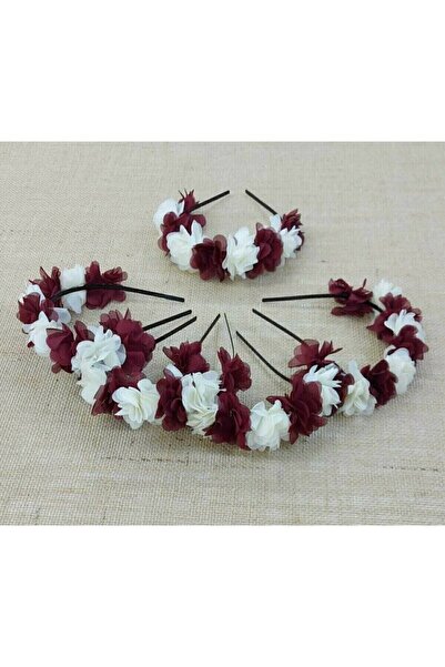 Limelia Coroana de domnisoara de onoare Fancy Bordeaux-crem 20 bucati