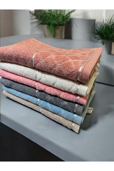 ŞENER HOME Комплект от 6 цветни кухненски кърпи за ръце, 100% памук, 30x50 см, меки цветове
